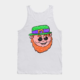 Vintage Leprechaun Face 3 Tank Top